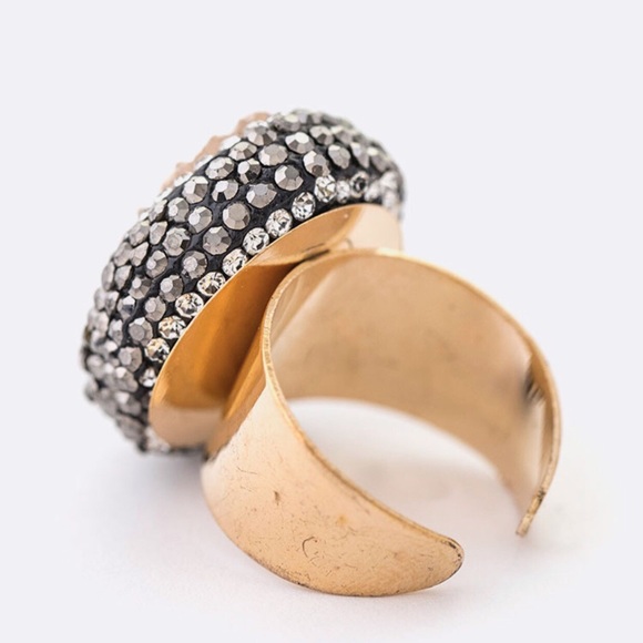 2 for $25 Rose Gold Druzy Chunky Statement Ring - Picture 2 of 4